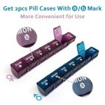 Weekly Large Pill Organizer - 2-Pack for Travel