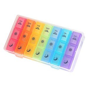 Weekly Pill Organizer, 3 Times Daily, Large Compartments