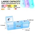 Weekly Pill Organizer, 3 Times Daily, Large Compartments