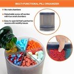 Monster Supplement Pill Dispenser with 10 Compartments