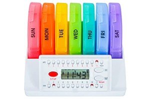 7-Day Pill Organizer with Timer for Medication