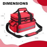 XHGWJSX Medicine Organizer with Adjustable Divider, Double-Layer Medicine Bottle organizer Storage, Portable Home Health First Aid Bag, Medicine Organizer Box for Emergency Medications (Bag Only)