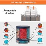 Adjustable 10-Compartment Pill Organizer Bottle