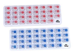 Clear AM/PM Monthly Pill Organizer with 31 Pods