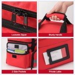 XHGWJSX Medicine Organizer with Adjustable Divider, Double-Layer Medicine Bottle organizer Storage, Portable Home Health First Aid Bag, Medicine Organizer Box for Emergency Medications (Bag Only)