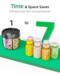 Portable Pill Dispenser with 7 Compartments and Labels
