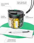 Portable Pill Dispenser with 7 Compartments and Labels