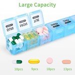 Monthly Pill Organizer with Large Compartments for Supplements