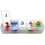 e-Pill Daily 5-Way Pill Organizer for Vitamins