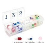 e-Pill Daily 5-Way Pill Organizer for Vitamins