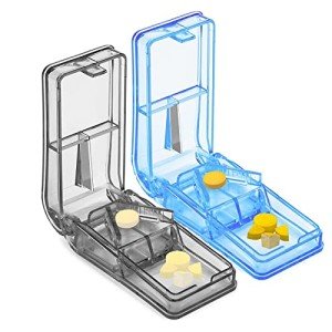 Qeedee Pill Slicer 2 Pack - Portable Tablet Cutter