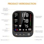 Invaxe Blood Pressure Machine, Automatic Upper Arm Blood Pressure Monitor with Large Cuff/