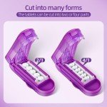 DUBSTAR Adjustable Pill Cutter with Stainless Steel Blade