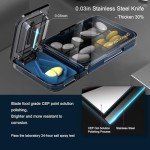 Compact Travel Pill Organizer with Cutter and Compartments