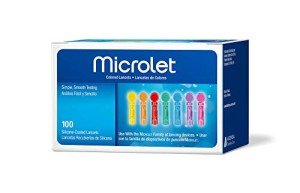 Microlet Colored Lancets - 100 Count, 2 Packs