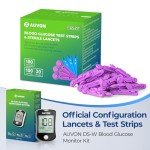 AUVON Blood Glucose Test Strips & Lancets Kit