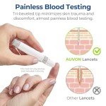 AUVON Blood Glucose Test Strips & Lancets Kit