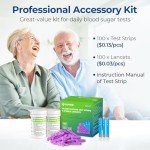 AUVON Blood Glucose Test Strips & Lancets Kit