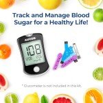 AUVON Blood Glucose Test Strips & Lancets Kit