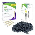 OneTouch Delica Plus Lancets and Verio Test Strips Bundle