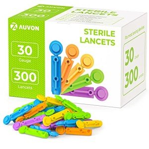 AUVON 30G Disposable Blood Lancets – 300 Count