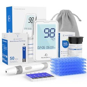 Blood Glucose Monitoring System with Test Strips and Lancets