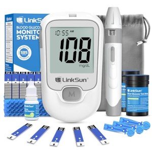 Blood Glucose Monitor Kit with Test Strips and Lancets
