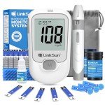 Blood Glucose Monitor Kit with Test Strips and Lancets