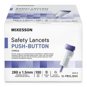 McKesson Sterile Lancets for Glucose Testing - 100 Count
