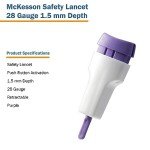 McKesson Sterile Lancets for Glucose Testing - 100 Count