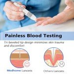Medhome 30G Blood Lancets, 310 Count, Multi-Color