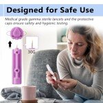 Medhome 30G Blood Lancets, 310 Count, Multi-Color