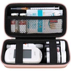 Diabetic Supplies Organizer Case - Rose Gold
