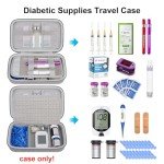 Portable Diabetic Supplies Travel Case, Grey