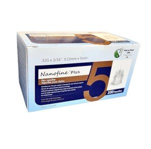 32G Nanofine Plus Insulin Pen Needles - 100 Pack