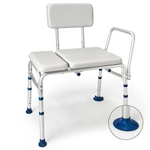 GreenChief Adjustable Shower Bench with Arms for Seniors