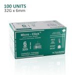 32G 6mm Diabetic Pen Needles - 100 Count