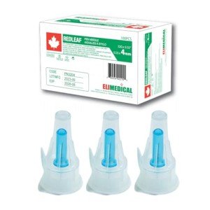 Redleaf Diabetic Pen Tips - 32G, 4mm, 100 Pack