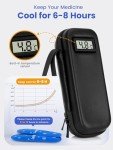 Portable Insulin Cooler Case with Temperature Display