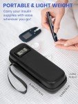 Portable Insulin Cooler Case with Temperature Display