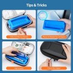 Portable Insulin Cooler Case with Ice Brick (Black)