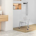 GreenChief Adjustable Shower Bench with Arms for Seniors