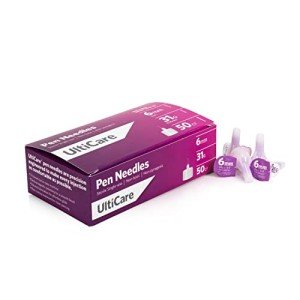 UltiCare 6mm x 31G Pen Needles, 50 Count