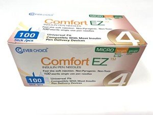Comfort EZ Insulin Pen Needles, 32G 4mm, 100 Count