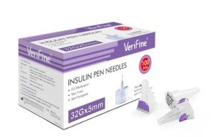 Verifine 32G Insulin Pen Needles - 100 Count