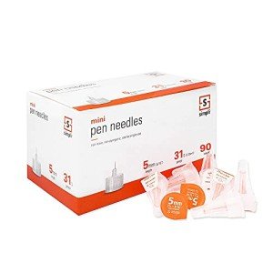 SIMPLI Insulin Pen Needles 5mm x 31G, 90 Count