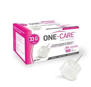 Insulin Pen Needles 33G x 4mm, Box of 100