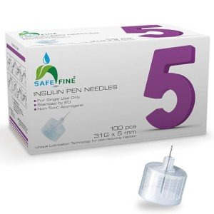 Fine Insulin Pen Needles 5mm 31G - 100 Pack