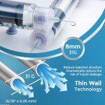 Fine Insulin Pen Needles 31G 8mm - 100 Pack