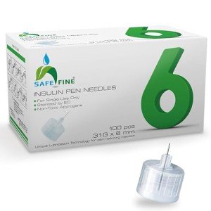 Insulin Pen Needles 6mm 31G - 100 Pack